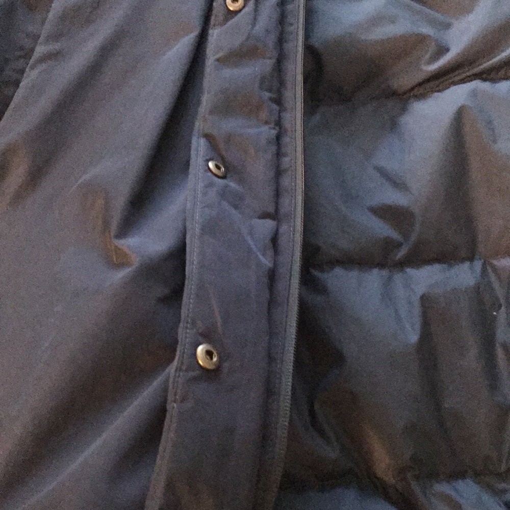 The North Face Down Filled Parka Hooded Coat Navy Blue A Line Size M - Picture 9 of 16